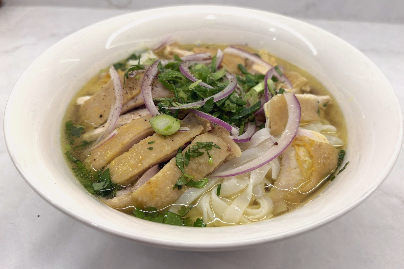 Chicken Pho in bowl